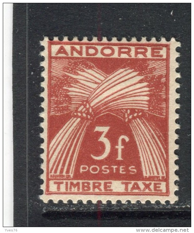 ANDORRE - Y&T Taxe N° 35* - Type Gerbe - Ungebraucht