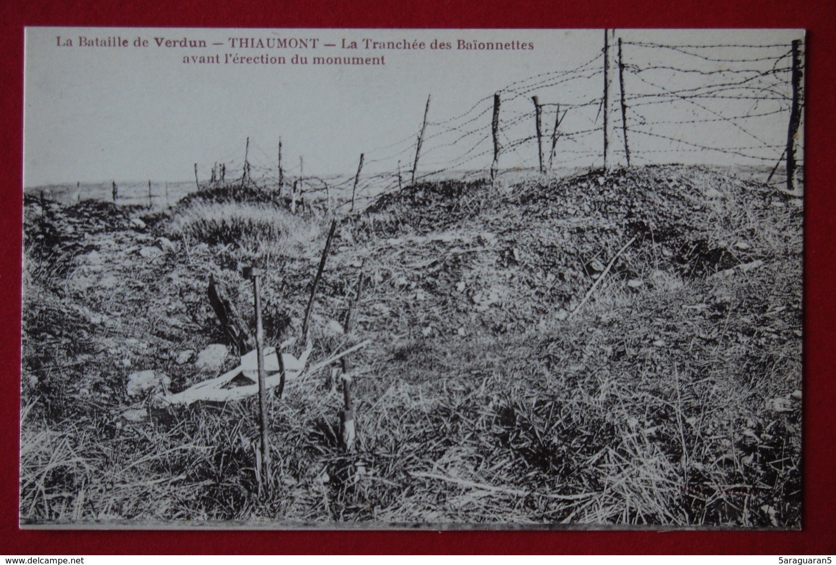 CPA - VERDUN DOUAUMONT THIAUMONT (55) - La Tranchée Des Baïonnettes Avant L'érection Du Monument - Douaumont