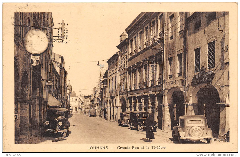 71-LOUHANS- GRANDE RUE ET LE THEATRE - Louhans