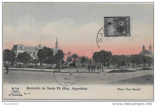 CPA Argentine Argentina Circulé Santa Fé - Argentinien