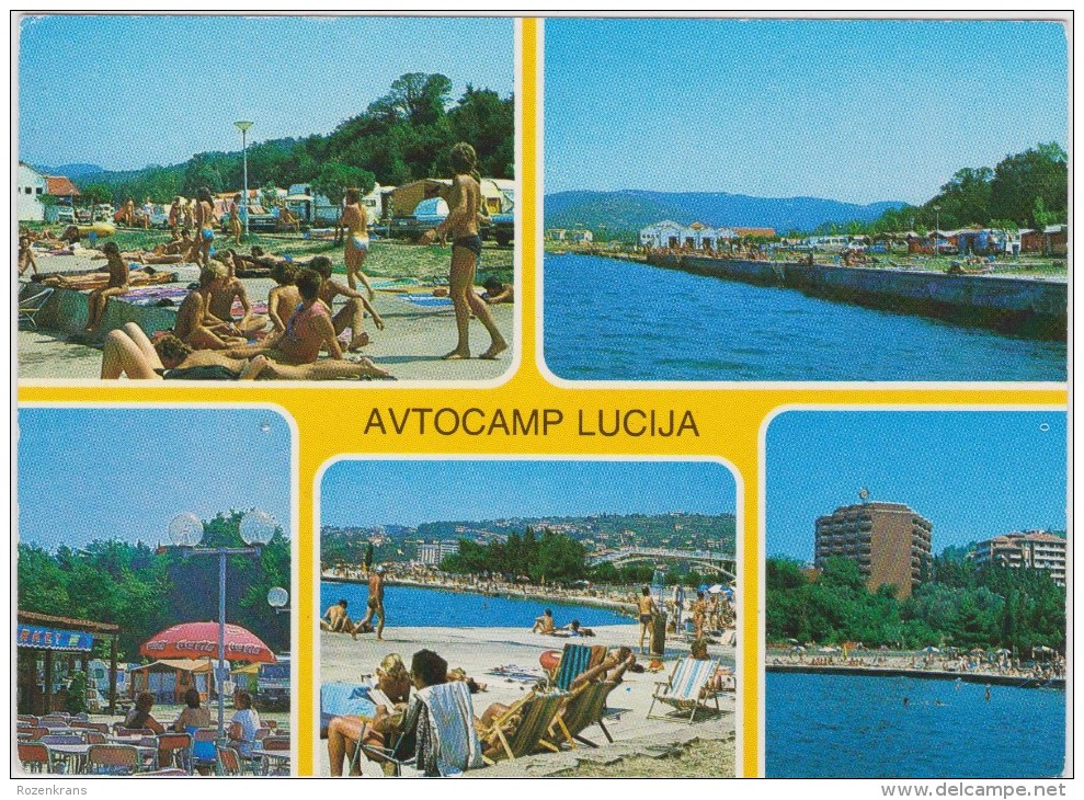 Postcard Jugoslavia Yugoslavia Portoroz Avtocamp Lucija Joegoslavie - Yougoslavie