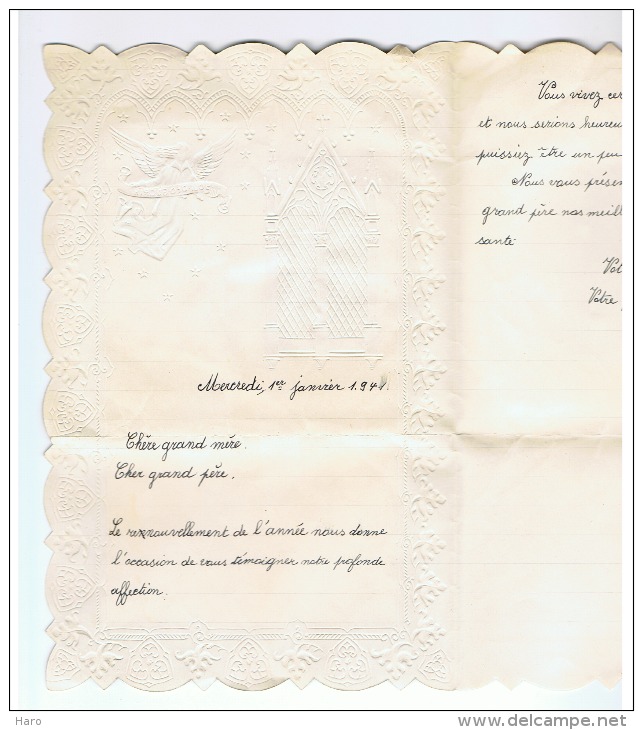 Lettre De Voeux Avec Découpis 1940 (b192) - Motiv 'Weihnachten'