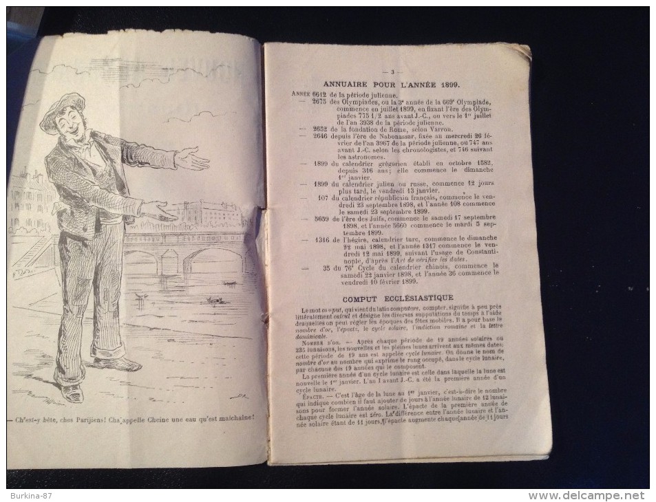 Almanach,  1899, 15 Cm X 20 Cm,  édité Par Fayard - Petit Format : ...-1900