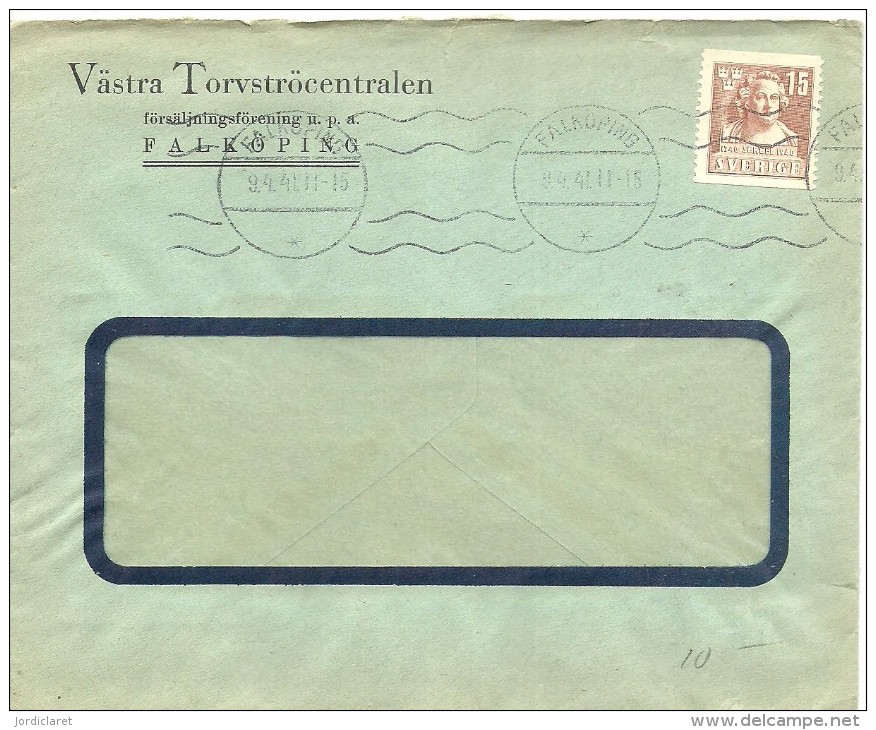 LETTER 1941FALKOPING - 1930- ... Franqueo II