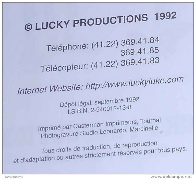 Lucky Luke. N° 61. Chasse Aux Fantômes. 1992. Lucky Productions. - Lucky Luke