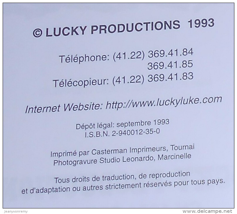 Lucky Luke. Les Dalton à La Noce. 1993.  Lucky Productions. - Lucky Luke