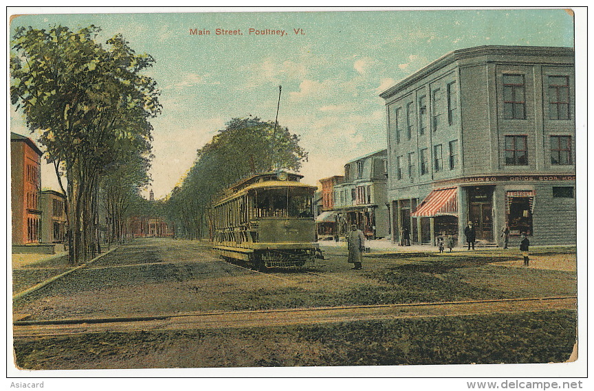 Poultney Main Street, Vermont Tramway Tram - Other & Unclassified