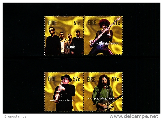 IRELAND/EIRE - 2002  IRISH ROCK LEGENDS  SET  MINT NH - Nuovi