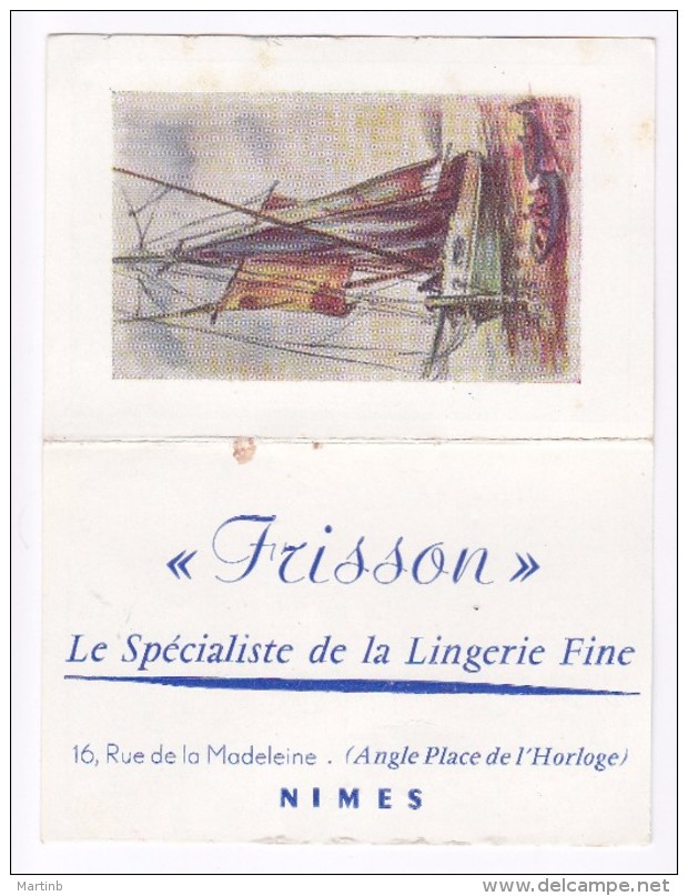 1961 CALENDRIER  Lingerie Frisson  NIMES - Petit Format : 1961-70