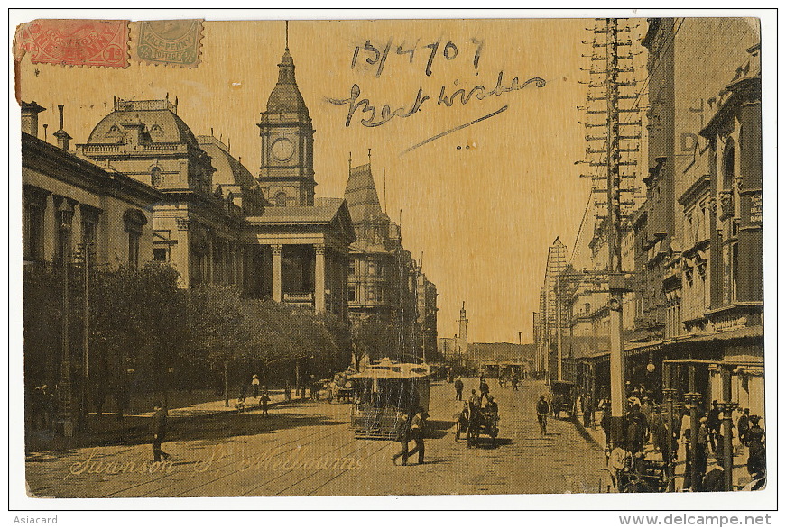 Swanson St  Melbourne Tramway Tram Victioria P. Used To Havana Cuba - Melbourne