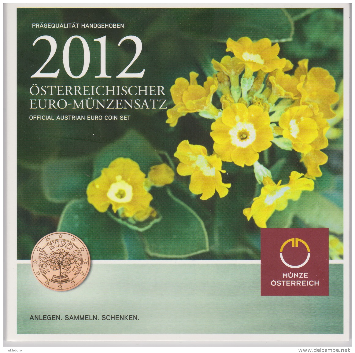 Coin Austria Coinage 2012 / II 0.01 - 2  Euro UNC - 10th Anniversary Of The Introduction Of Euro Coins And Notes - Austria