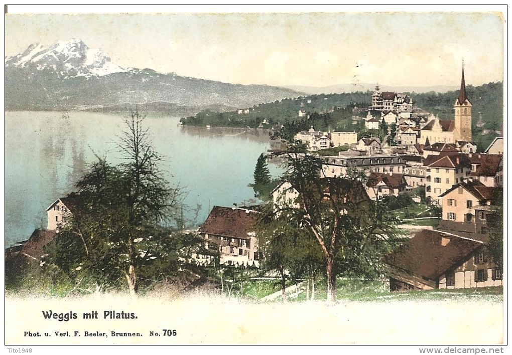 Schweiz, 1911, Weggis Mit Pilatusmit  Zu 125 II, Nach Obstalden Siehe Scans! - Obstalden