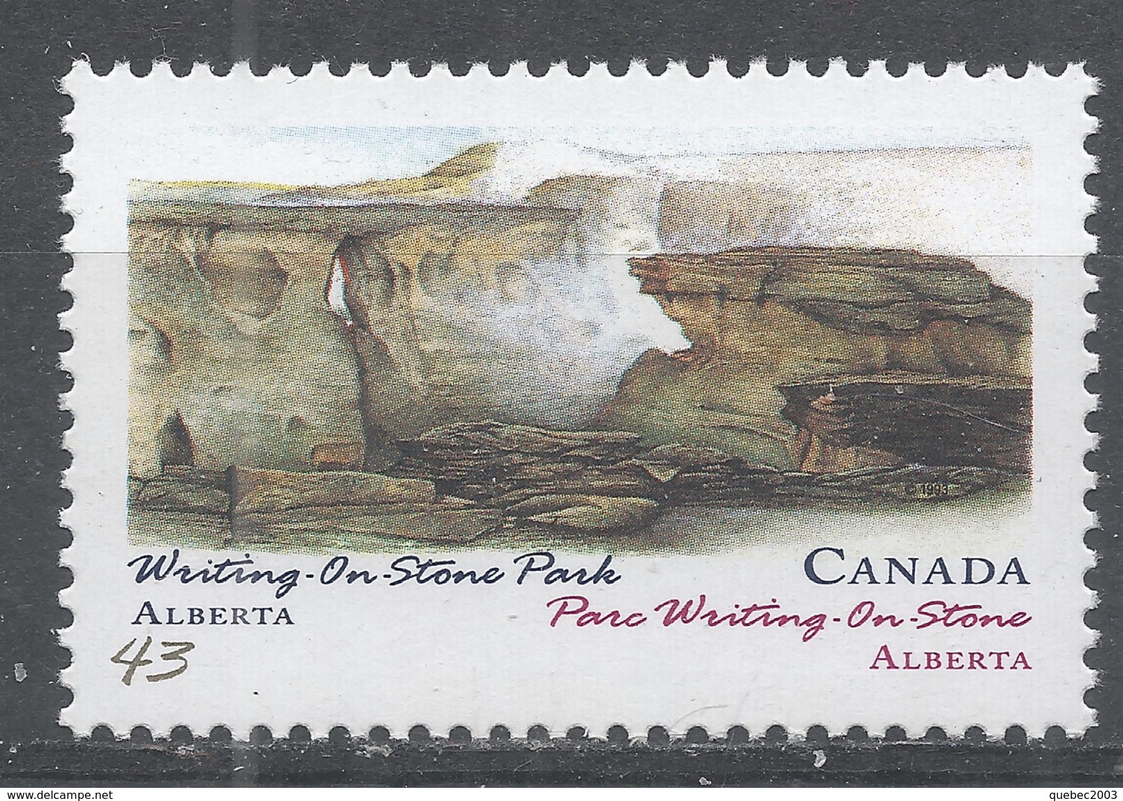 Canada 1993. Scott #1477 (MNH) Writing-On-Stone, Alberta Park - Unused Stamps