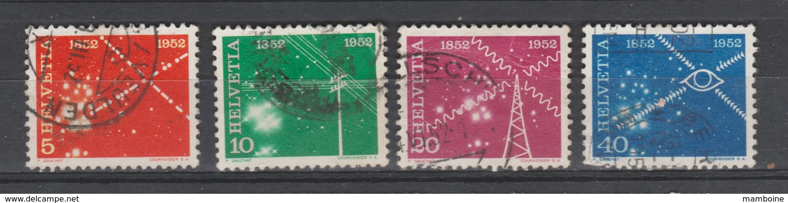 Suisse 1952    N° 517 à 520   Oblitéré ,série Compléte - Gebraucht