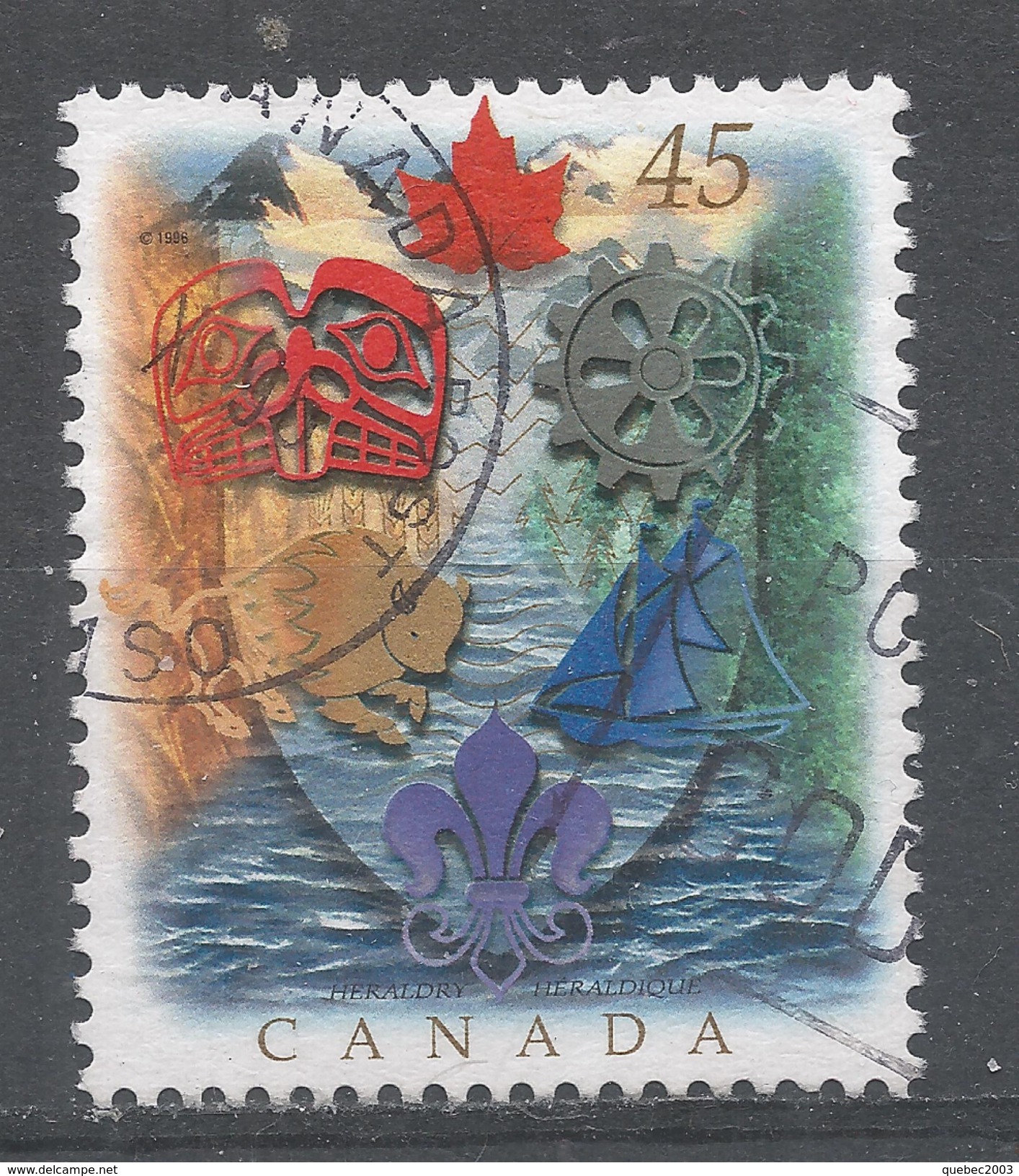 Canada 1996. Scott #1614 (U) Canadian Heraldry - Usati