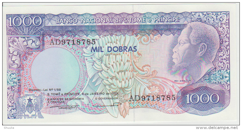 Sao Tome And Principe 1000 Dobras 1989 Pick 62 UNC - Sao Tomé Et Principe