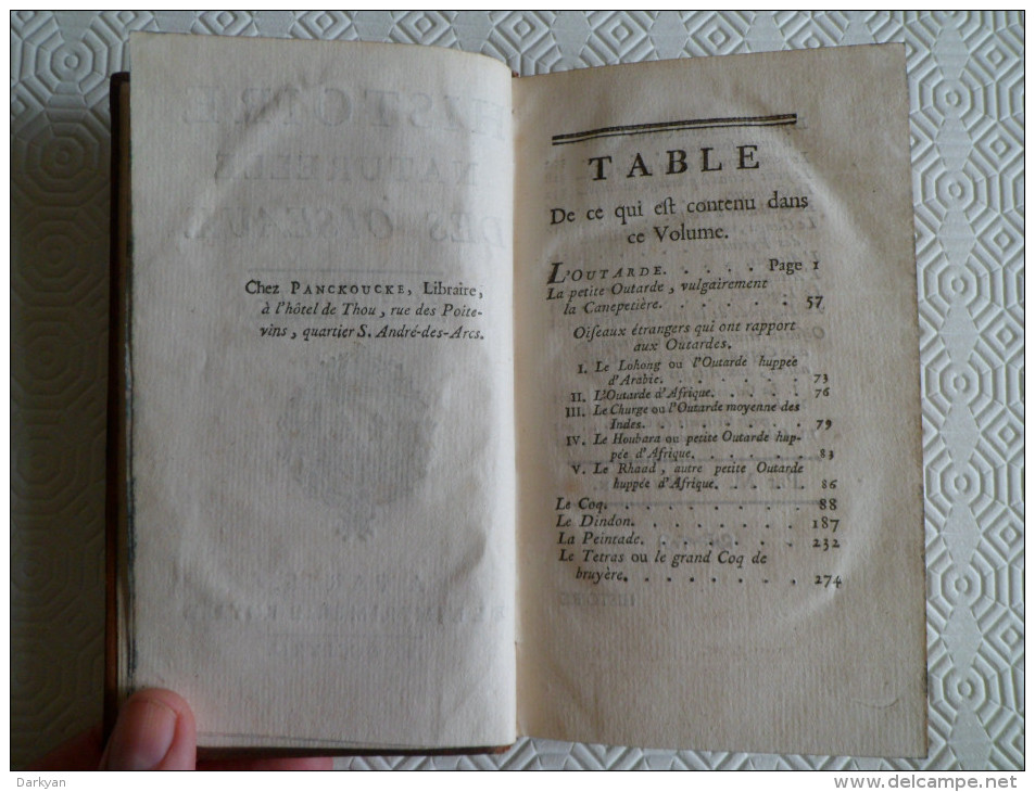 Buffon - Histoire Naturelle Oiseaux Tome III - Imprimerie Royale 1770 - 1701-1800