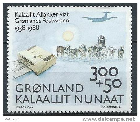 Groënland 1988 N°173 Neuf 50 Ans De La Poste - Unused Stamps