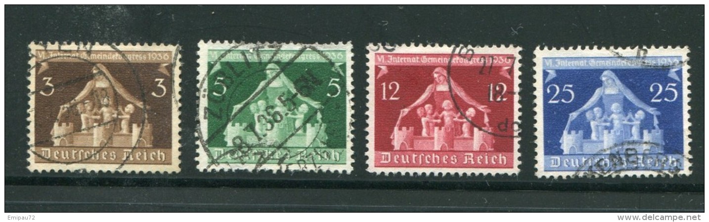 ALLEMAGNE- EMPIRE- Y&T N°573 à 576- Oblitérés - Oblitérés