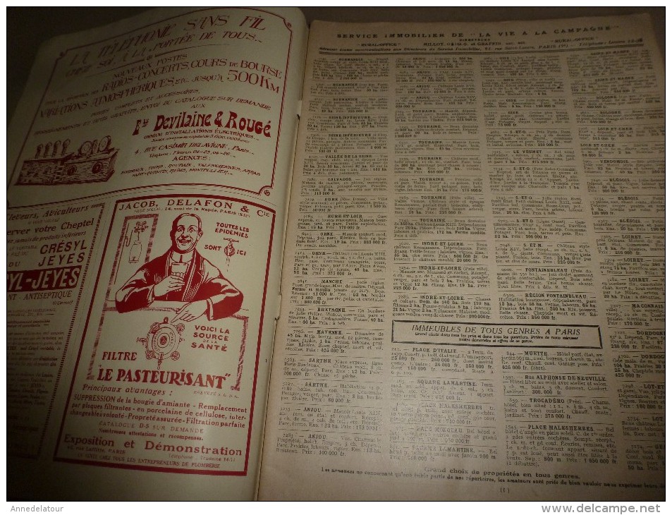 1923 VIE à La CAMPAGNE: N° EXTRAORDINAIRE ----> LE PARFAIT VETERINAIRE DE LA BASSE-COUR ; Publicités; Etc - 1900 - 1949