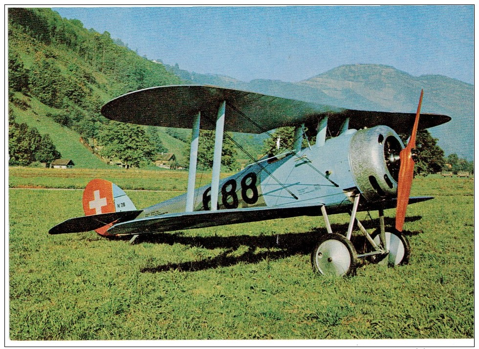 CPM SUISSE THEMES TRANSPORT AERONAUTIQUE - Nieuport 28.C.1 "Bébé" - 1946-....: Moderne