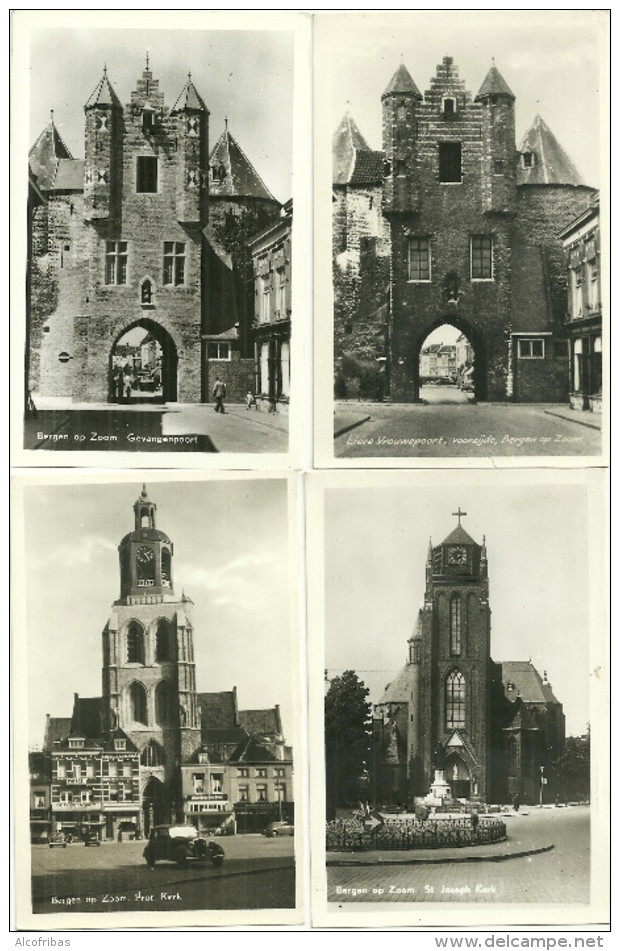 Pays Bas Hollande CPA Photo  Bergen Op Zoom 4 Cartes Kerk Poort - Bergen Op Zoom