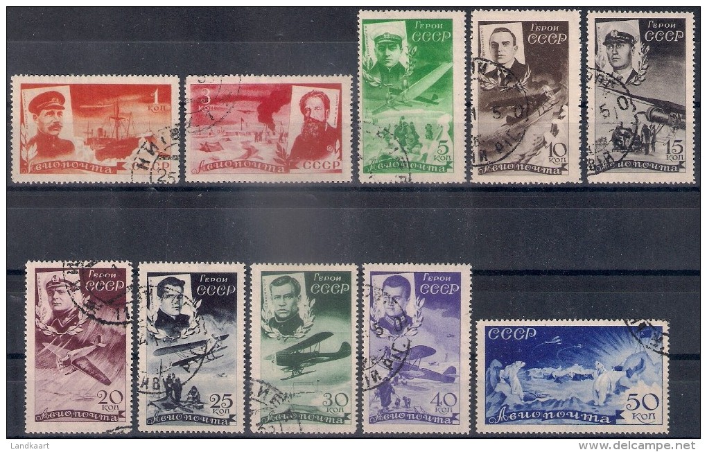 Russia 1935, Michel Nr 499-508, Used - Gebraucht