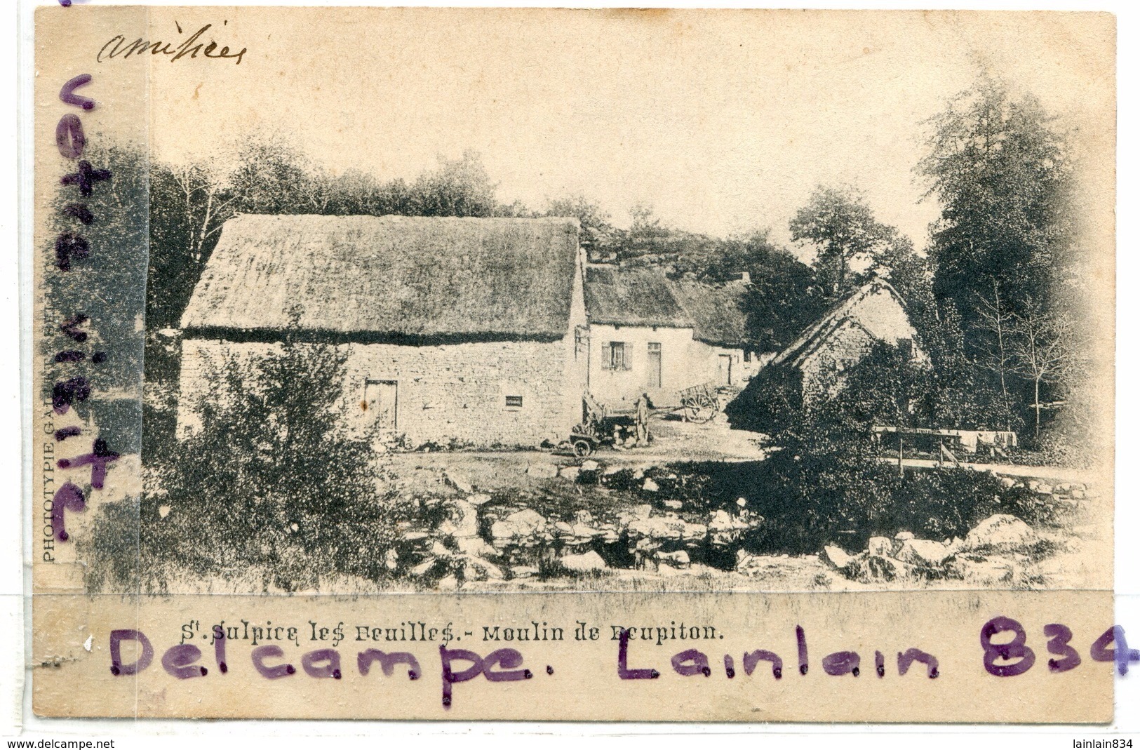 - St-SULPICE-LES-FEUILLES - ( Hte-Vienne ), Moulin De Peupiton, Gros Plan, Peu Courante, TBE, Scans. - Saint Sulpice Les Feuilles