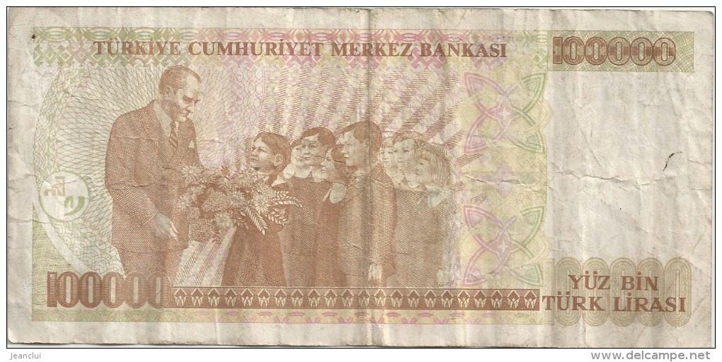 TURKIYE CUMHURIYET MERKEZ BANKASI . 100.000 . 14 OCAK 1970. TRACES DE PLI - Turquie