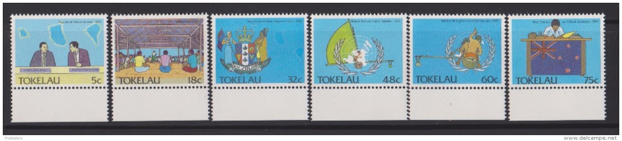 Tokelau Mi 153-158  Political Development - Transfer Of Administration From New Zealand - Decision-making Body 1988 ** - Tokelau