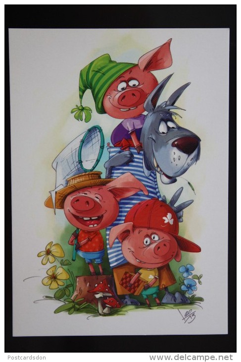 "Three Little Pigs" By Gramar  - ECHECS - CHESS - ECHECS - Modern Ukrainian Postcard -Decard Edition 2013 - Schaken