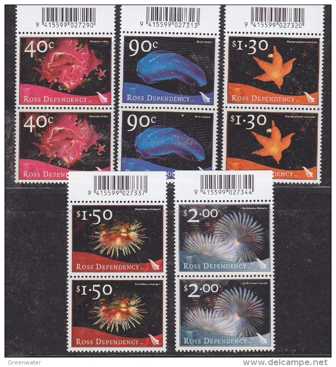 Ross Dependency 2003 Marine Life 5v (pair)  (code In Margin) ** Mnh (32559A) - Ongebruikt