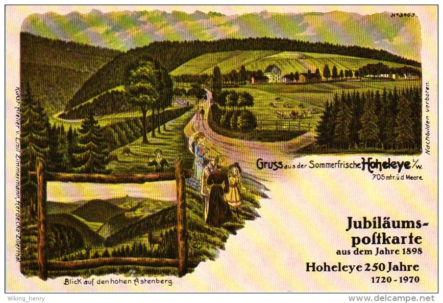 Winterberg Hoheleye - Jubiläumspostkarte 1970 - Winterberg