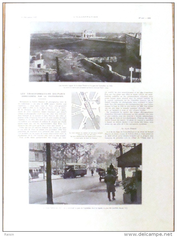 1927 Paris Transformations Des Anciennes Barrières En Places "barrière Blanche,barrière Montmartre,barrière Monceau" - Unclassified