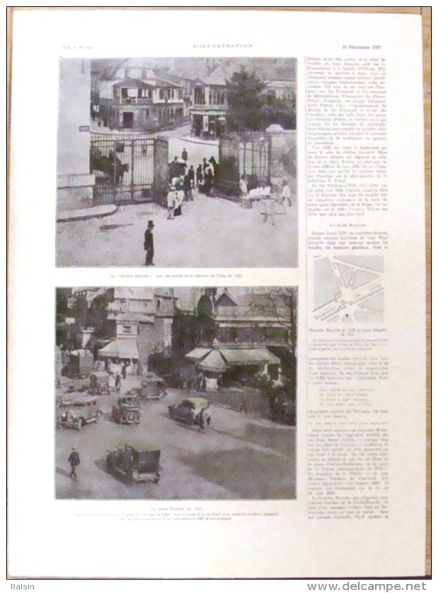 1927 Paris Transformations Des Anciennes Barrières En Places "barrière Blanche,barrière Montmartre,barrière Monceau" - Unclassified