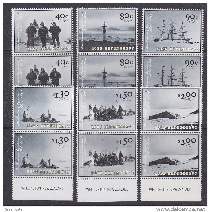 Ross Dependency 2002 The Discovery Expedition 6v  Pair )** Mnh (32565) - Nuovi