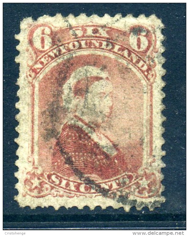 Newfoundland 1868-73 Definitives (p.12) - 6c Queen Victoria Used (SG 39) - 1857-1861
