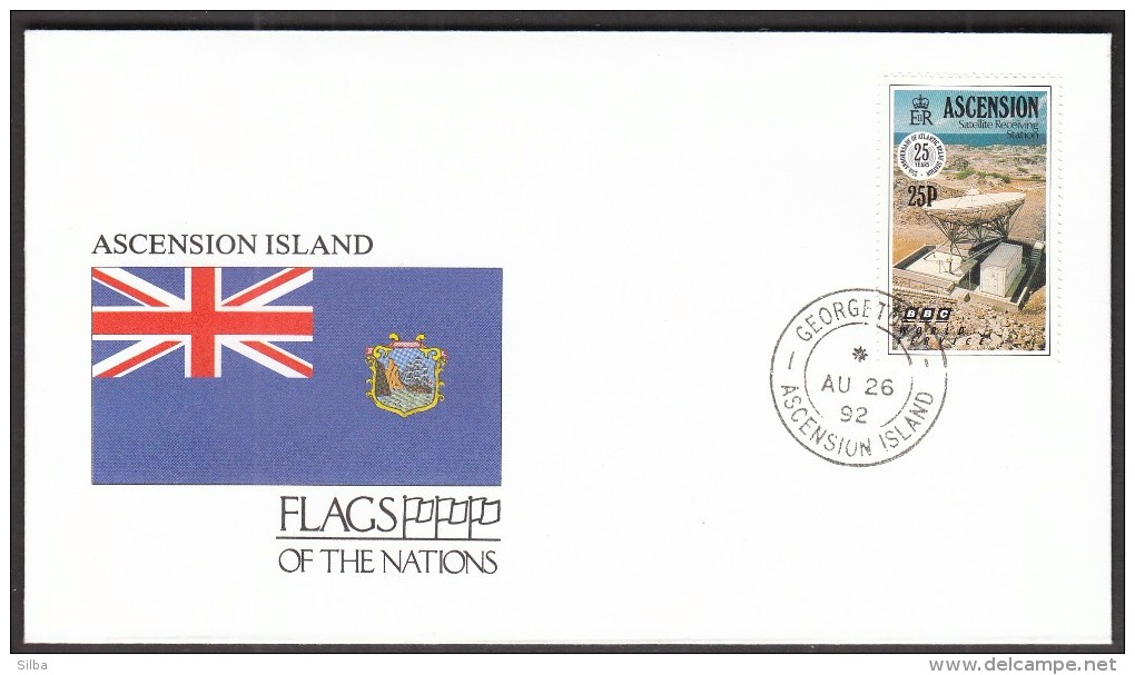 Ascension Islands 1992 / Flags / Satellite - Briefe