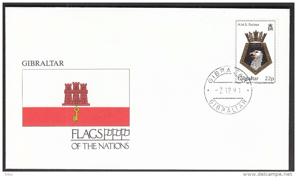 Gibraltar 1991 / Flags / Eagle - Briefe