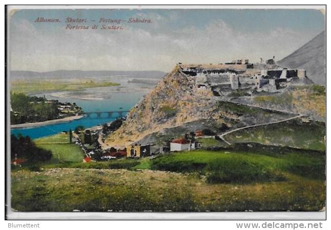 CPA Albanie Albania écrite SCUTARI - Albanien