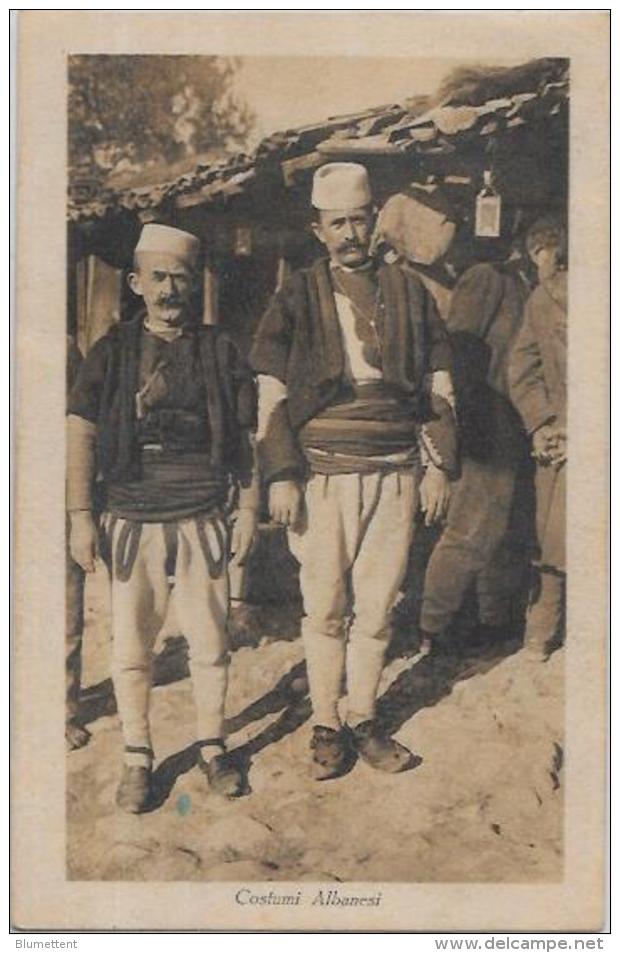 CPA Albanie Albania écrite Types - Albanien