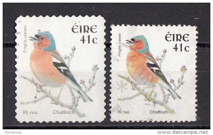 1361 Irlanda 2002 Birds Uccelli Chaffinch Fringilla Coelebs Fringuello Eire Ireland Used - Spatzen