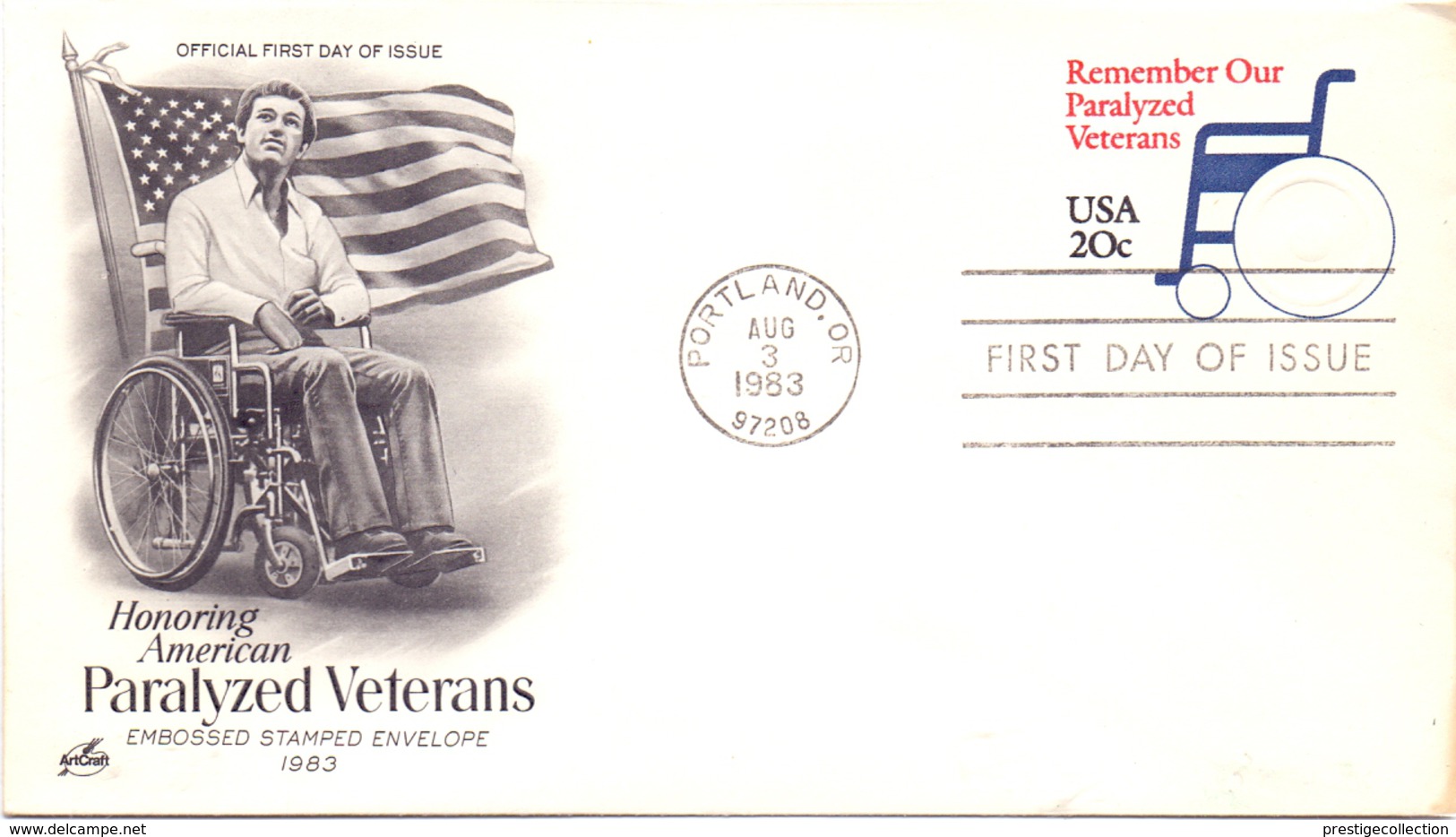 USA FDC PARALYZED VETERANS 1983 (SET160389) - Handicap