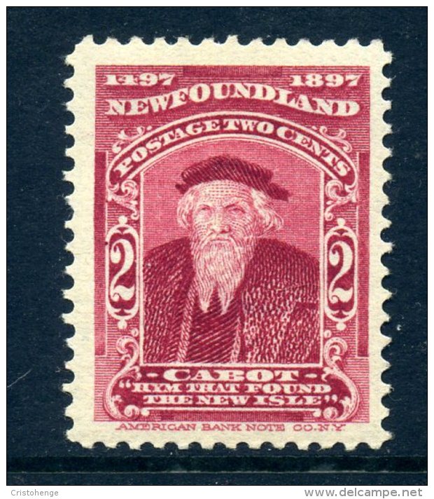 Newfoundland 1897 400th Anniversary Of Discovery Of Newfoundland - 2c John Cabot HM (SG 67) - 1865-1902