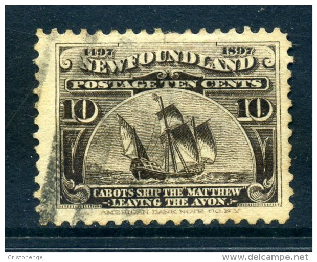 Newfoundland 1897 400th Anniversary Of Discovery Of Newfoundland - 10c Cabots Ship The Matthew Used (SG 73) - 1865-1902