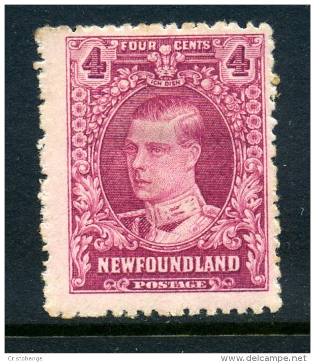 Newfoundland 1929-31 Publicity Issues (PB Printing) - 4c Duke Of Windsor HM (SG 182) - 1908-1947