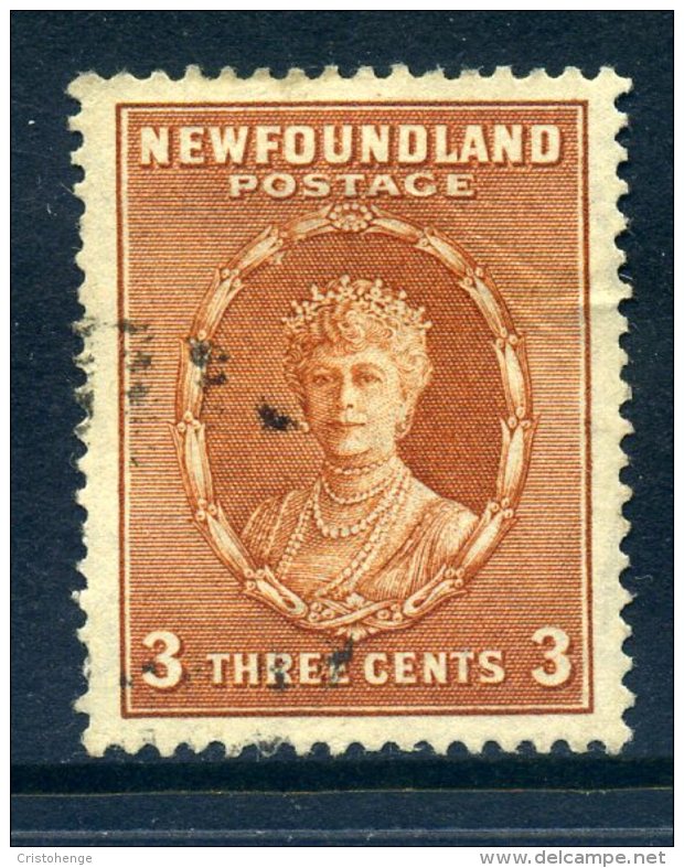 Newfoundland 1932 Definitives - 3c Queen Mary Used (SG 211) - 1908-1947