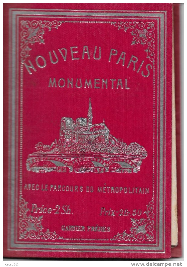 NOUVEAU PARIS MONUMENTAL → Avec Le Parcours Du Métropolitain Ca.1920 - Turismo