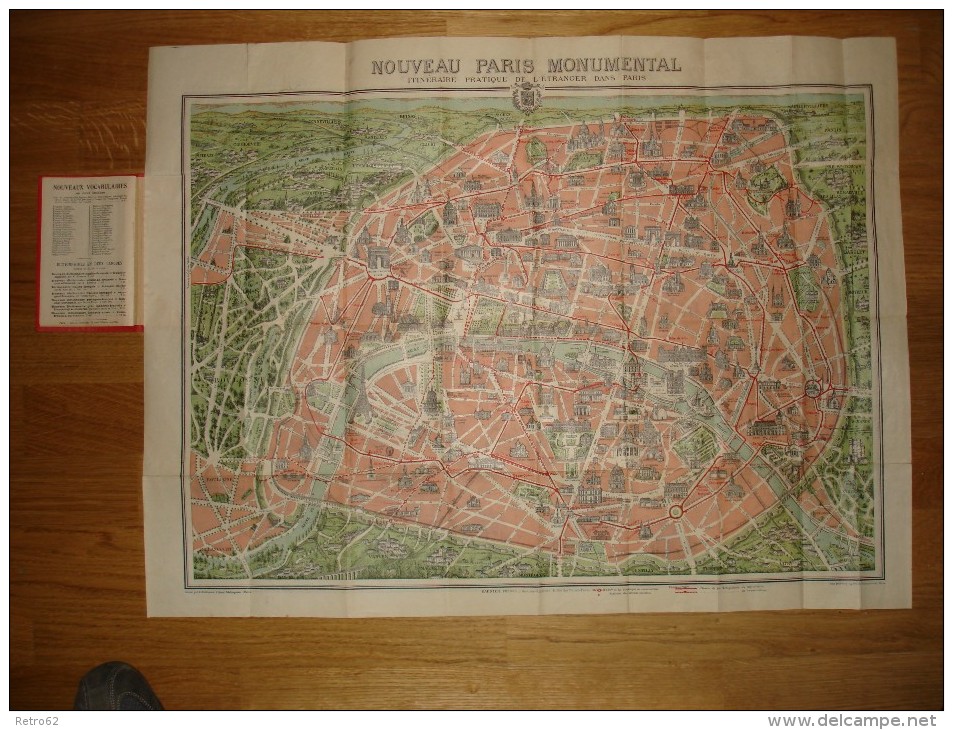 NOUVEAU PARIS MONUMENTAL → Avec Le Parcours Du Métropolitain Ca.1920 - Tourismus