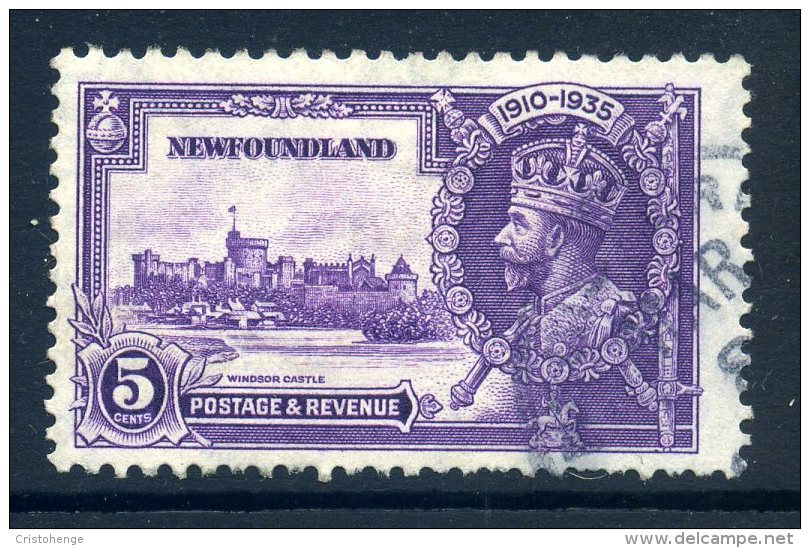 Newfoundland 1935 KGV Silver Jubilee - 5c Value Used (SG 251) - 1908-1947